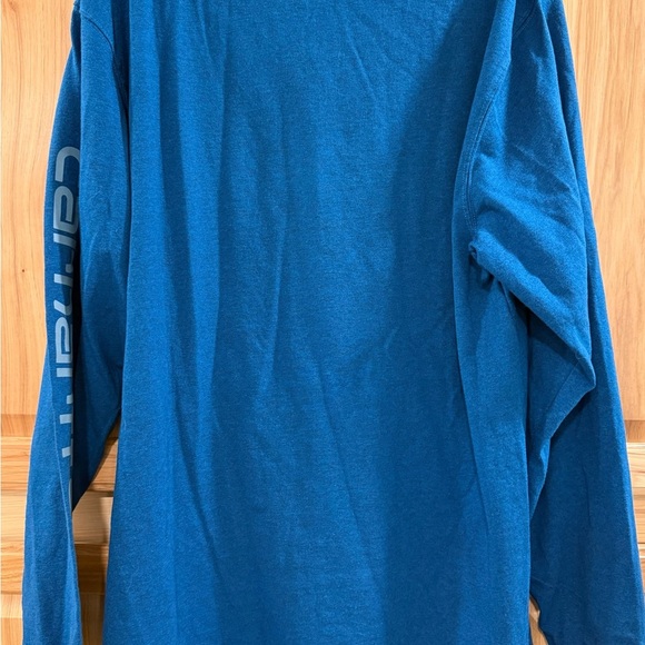 Carhartt Men's Blue Long Sleeve T-Shirt Outdoor Contemporary Relaxed Workwear - Picture 3 of 8
